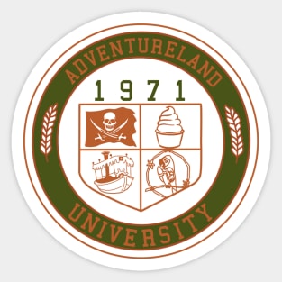 Adventure Land University Sticker